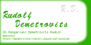 rudolf demetrovits business card